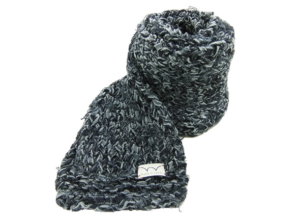 EDWIN GANF マフラー KMG002-04 エドウィン デニム裂織 頑布 ガンフ ネイビー 新品