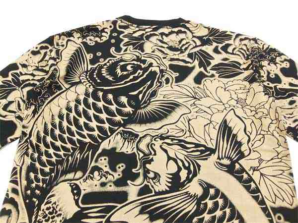 さとり 七分袖Tシャツ GPT-002 Satori 鯉柄 メンズ 和柄 7分袖tee ブラック 新品｜au PAY マーケット