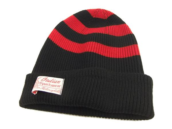 インディアンモーターサイクル ボーダー ニットキャップ Im メンズ 帽子 165ブラック レッド 新品の通販はau Pay マーケット 服屋アットマート