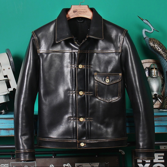 Collars T.F.O.A レザージャケット　馬革　ライダース　Gジャン　珍 Collars T.F.O.A レザージャケット 馬革 ライダース Gジャン 珍