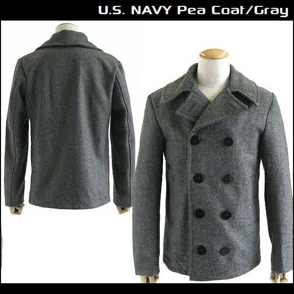 Sale メンズ コート メルトン 軍物 ミリタリージャケット U S タイプ Pコート Pea Coat U S Navy ウールピーコート グレーの通販はau Pay マーケット Andmeat