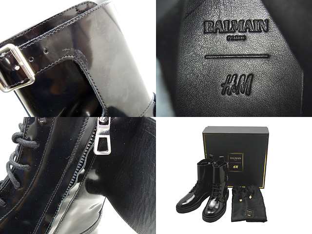 BALMAIN バルマン H&M エイチアンドエムコラボ コンバットブーツ ブラック