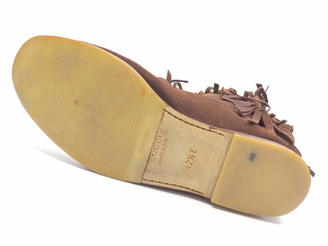 Gucci ブラウン スエード フリンジ ブーツ Gucci ブラウン スエード フリンジ ブーツ