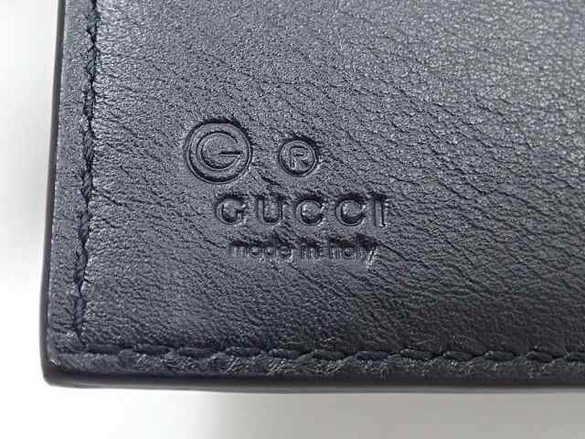 新作モデル GUCCI アウトレット 二つ折り財布 メンズ マイクロ