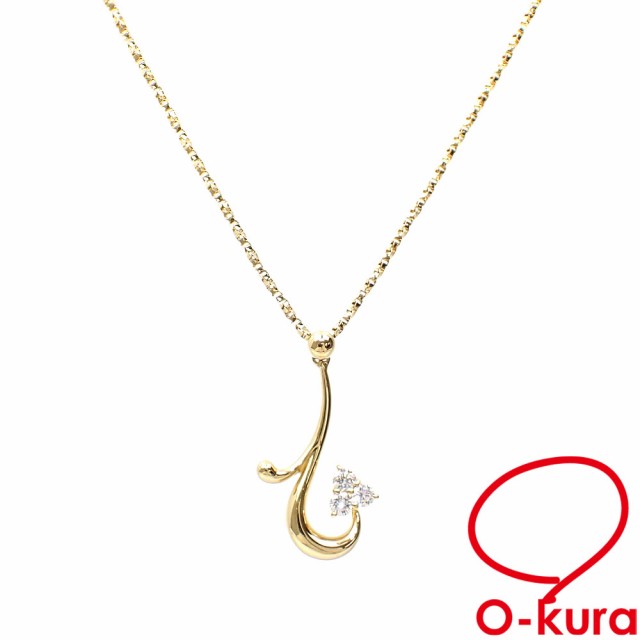 中古 星の砂 ダイヤモンド ネックレス レディース K18YG 0.21ct 5.6g