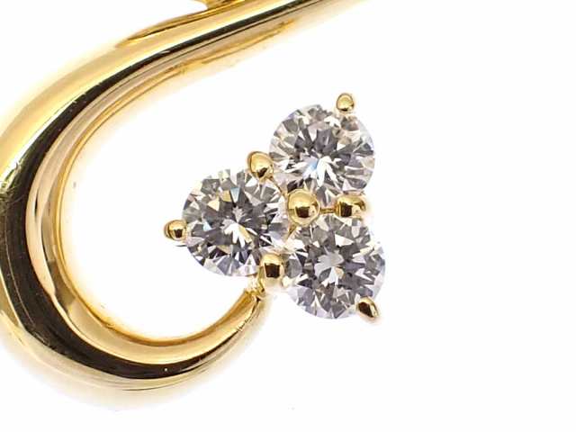 中古 星の砂 ダイヤモンド ネックレス レディース K18YG 0.21ct 5.6g