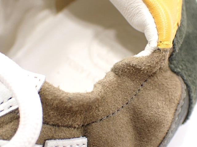 中古 トリーバーチ スニーカー レディース レザー カーキ系 緑色 24.5cm 7 1/2 ローカット 古着 アパレル