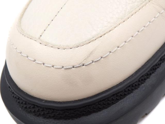 中古 バリー サイドゴア ブーツ レディース ラウンドトゥ ショート レザー アイボリー ブラック 23.0cm 38 古着 アパレル