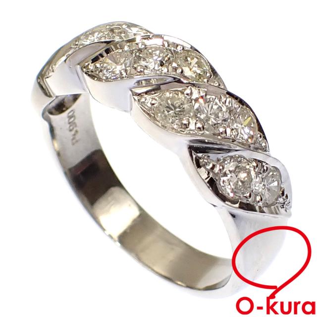 中古 ダイヤモンド リング レディース Pt900 17号 1.00ct 7.3g 指輪