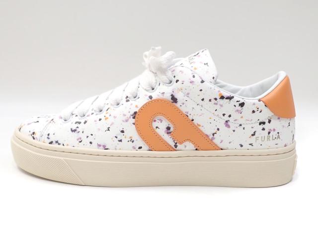 中古 フルラ スニーカー JOY LACE-UP SNEAKER レディース レザー ゴム ローカット マルチカラー 24.0cm 37 YF43FJO 古着 アパレル