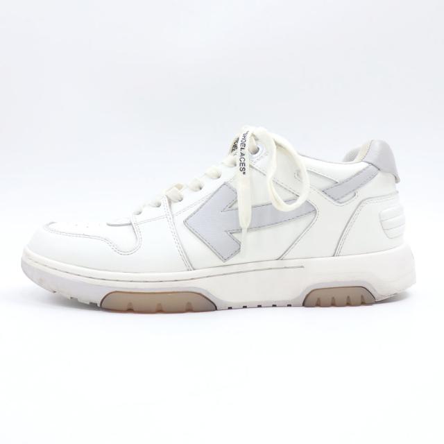 中古 オフホワイト スニーカー メンズ レザー ラバー ホワイト グレー 白 27.0cm 42 古着 アパレル