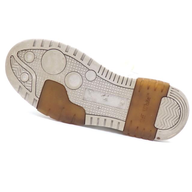 中古 オフホワイト スニーカー メンズ レザー ラバー ホワイト グレー 白 27.0cm 42 古着 アパレル