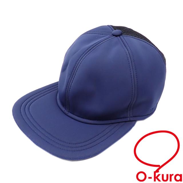 中古 エルメス キャップ 帽子 メンズ ナイロン他 ブルー Lサイズ 古着