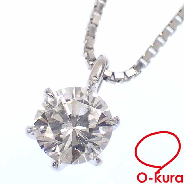 中古 ダイヤモンド ネックレス レディース Pt900 0.401ct 2.6g プラチナ 1