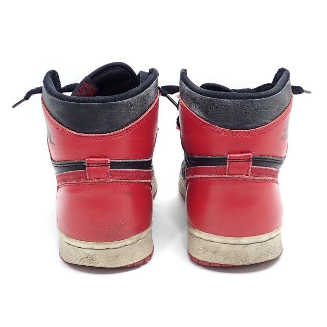 中古 ナイキ スニーカー AIR JORDAN 1 94年復刻 メンズ ハイカット レザー レッド ブラック 26.5cm 130207-061 エアジョーダン1 社外中敷き 古着 アパレル