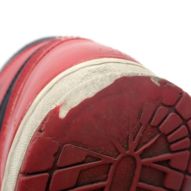 中古 ナイキ スニーカー AIR JORDAN 1 94年復刻 メンズ ハイカット レザー レッド ブラック 26.5cm 130207-061 エアジョーダン1 社外中敷き 古着 アパレル