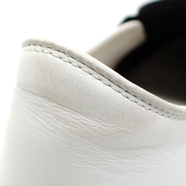 中古 シャネル スリッポン レディース レザー ホワイト ブラック 23.0cm 36 バイカラー モノトーン 古着 アパレル