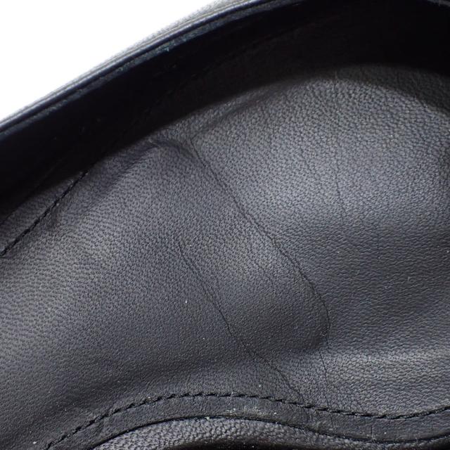 中古 ボッテガ ヴェネタ パンプス レディース レザー ブラック 黒 22.0cm 35 イントレチャート 編み込み ローヒール アーモンドトゥ 古着 アパレル