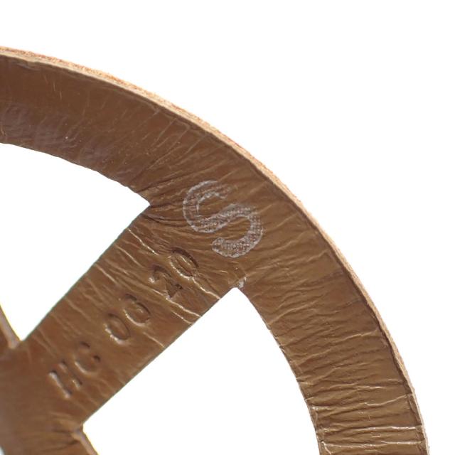 中古 エルメス サンダル エジェリ シェーヌダンクル レディース レザー ブラウン 23.0cm 36 トングサンダル ソルド品 古着 アパレル