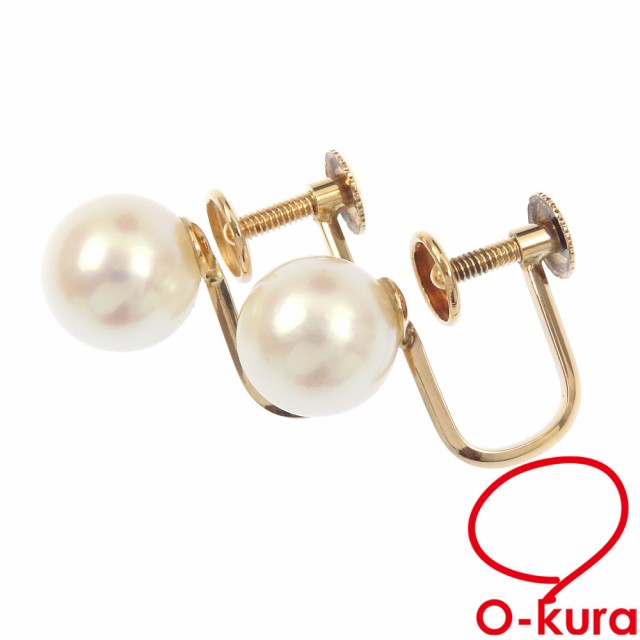 中古 パール イヤリング レディース K18YG 7.5mm 2.2g 18金 イエローゴールド 750の通販は 14,250円