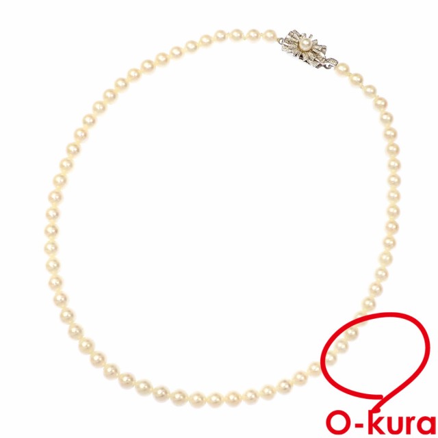 中古 パール ネックレス レディース SV 5.8ｍｍ-6.0mm 19.8g シルバー 真珠 フォーマル シンプルの通販は 11,100円