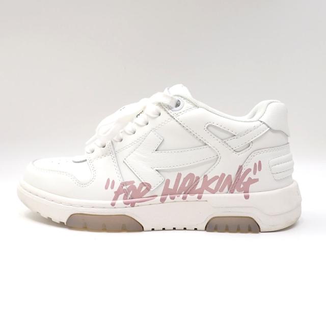 中古 オフホワイト スニーカー レディース レザー ホワイト 白 24.0cm 37 ミドルカット 古着 アパレル