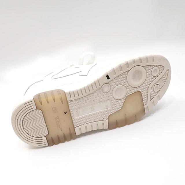 中古 オフホワイト スニーカー レディース レザー ホワイト 白 24.0cm 37 ミドルカット 古着 アパレル