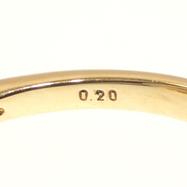 18金 サファイア・ダイヤモンド リング 11号 中古 サファイア ダイヤモンド リング レディース K18YG 11号