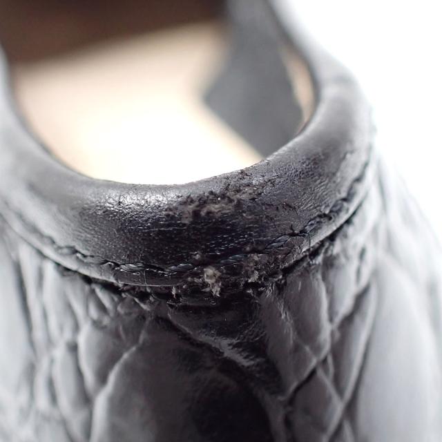 中古 サルヴァトーレフェラガモ パンプス レディース アーモンドトゥ レザー ブラック ゴールド 22.5cm 4 1/2 古着 アパレル