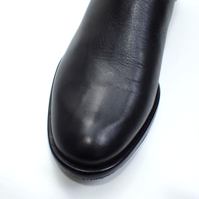中古 コールハーン ロングブーツ レディース アーモンドトゥ レザー ブラック 23.0cm 5B 古着 アパレル