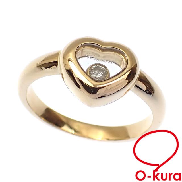 中古 ショパール ハッピーダイヤモンド リング レディース K18YG 4.5号 3.9g 指輪 750 18金 イエローゴールド 1Pの通販は 42,000円