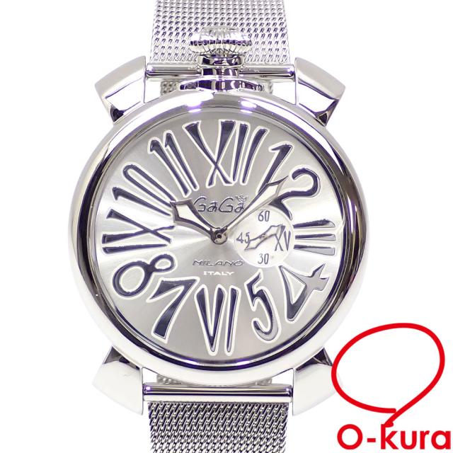 中古 ガガミラノ 腕時計 マヌアーレ 46 メンズ クォーツ SS 5080.3
