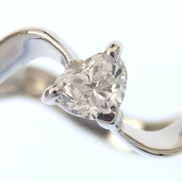 中古 ダイヤモンド ハートシェイプ リング レディース Pt900 4号 0.20ct 2.4g プラチナ 指輪の通販は