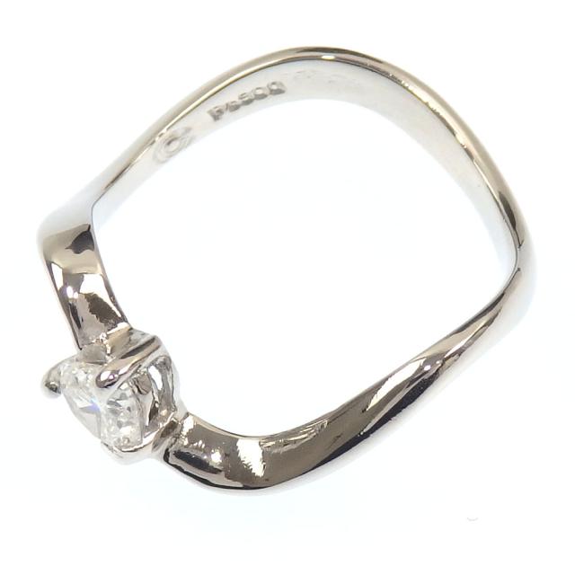 中古 ダイヤモンド ハートシェイプ リング レディース Pt900 4号 0.20ct 2.4g プラチナ 指輪の通販は