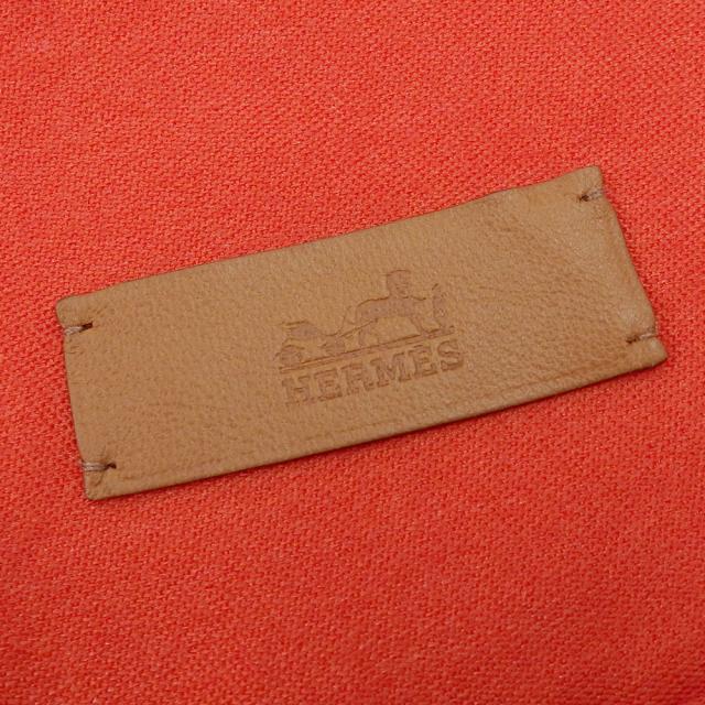 中古 エルメス スカーフ カレ 115 レディース カシミヤ他 レッド 赤 モダンなバックル 古着_2
