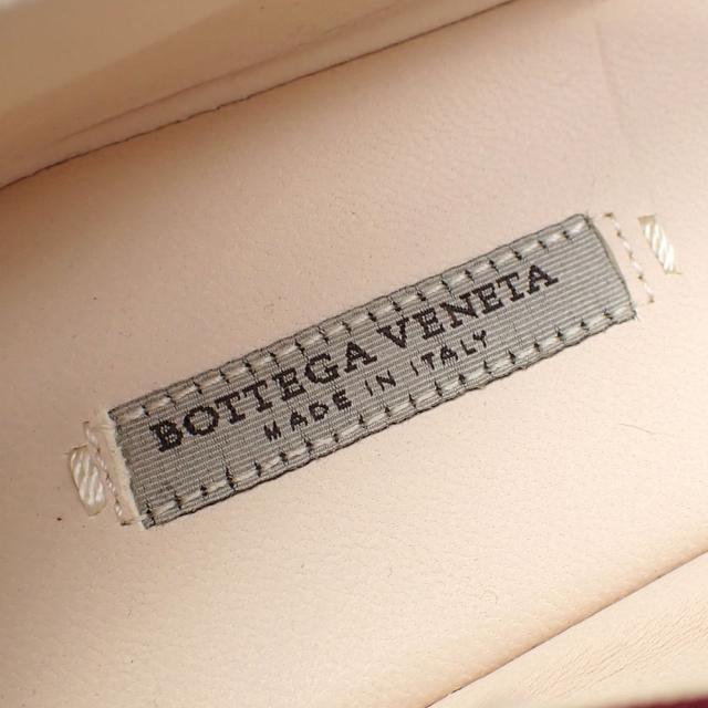 中古 ボッテガ ヴェネタ パンプス レディース アーモンドトゥ レッド系 23.5cm 36 1/2 イントレチャート 編み込み ぺたんこ フラットシューズ 古着 アパレル