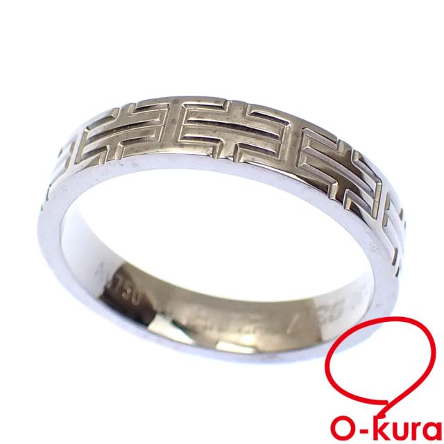 中古 エルメス キリム リング レディース K18WG 9号 #49 3.8g 指輪 750  