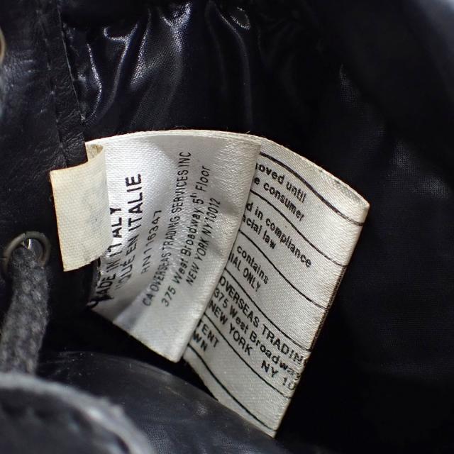 中古 モンクレール ダウン レザー ハイカット ブーツ メンズ ラバーソール ブラック 黒 27.0cm 43 古着 アパレル