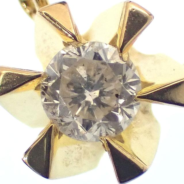 中古 ダイヤモンド ネックレス レディース K18YG 0.19ct 2.5g 18金 750  