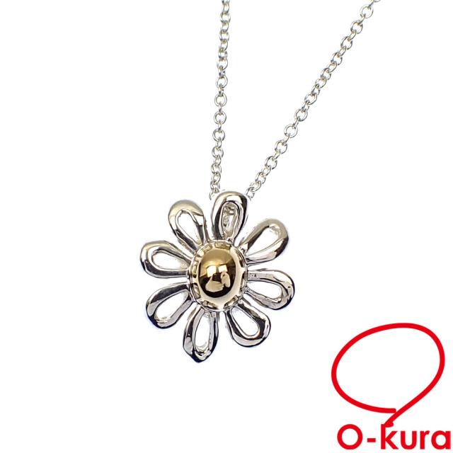 中古 ティファニー デイジーフラワー ネックレス レディース K18YG SV925 3.3g 750 18金 イエローゴールド シルバー 花の通販は 17,250円