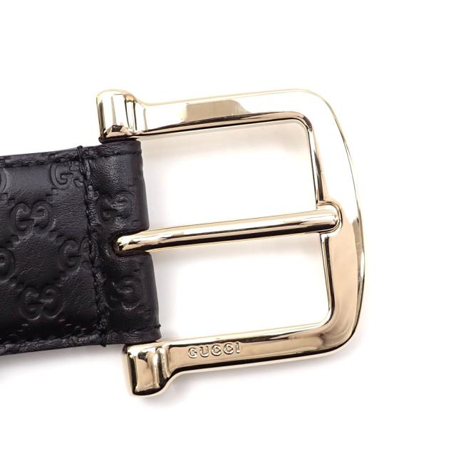 中古 グッチ ベルト レディース レザー ブラック 黒 70cm 28インチ