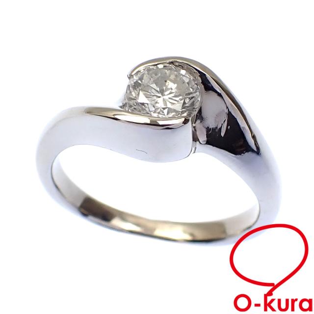 中古 ダイヤモンド リング レディース Pt900 14号 0.70ct 7.1g 指輪  