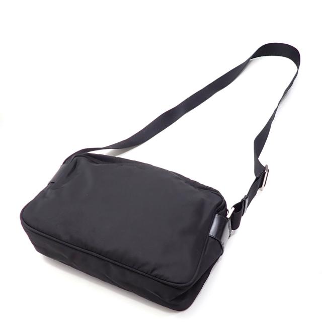中古 プラダ ショルダーバッグ ブラック 黒 ナイロン 斜め掛け レディース メンズの通販は