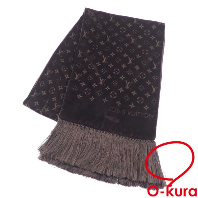 Louis Vuitton ロゴマニア マフラー ブラウン ルイヴィトン Louis