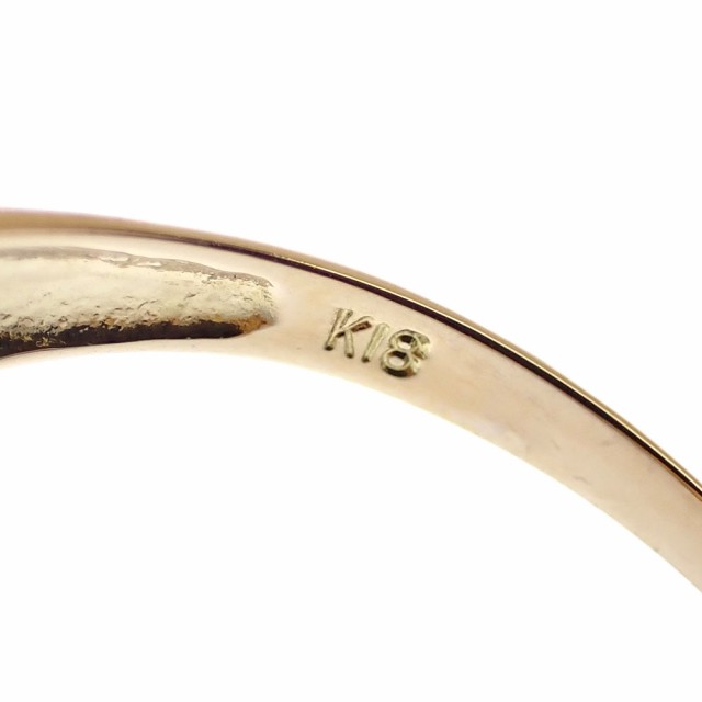 中古 ダイヤモンド リング レディース K18YG 14号 0.50ct 3.4g