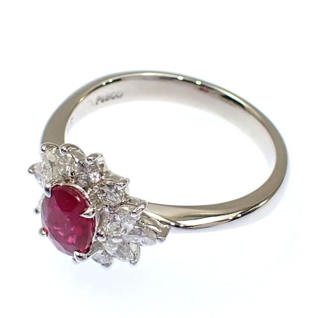 と*ん様 ☆超美品 Pt900 ルビーリング R0.645ct 11.5号☆ Pt900 ルビー0.52とダイヤモンドリング jewelry shop oroshiba
