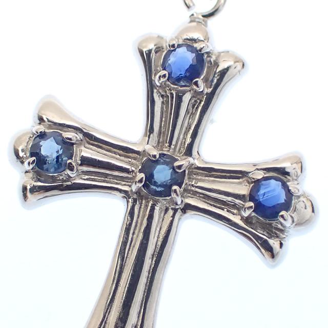 ダイヤモンド クロス ネックレス K14 WG K14WG ホワイトゴールド