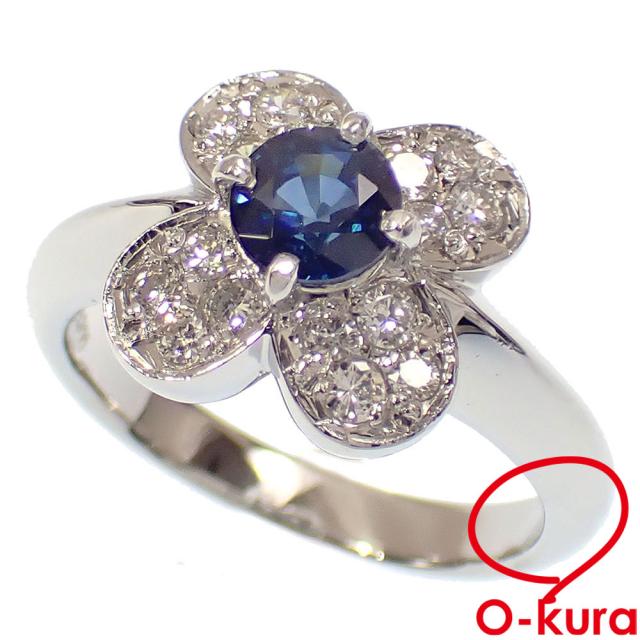プラチナpt900 リング ブルートパーズ ダイヤ 9号 5.51 g(中古 プラチナpt900 リング ブルートパーズ ダイヤ 9号 5.51 g(中古