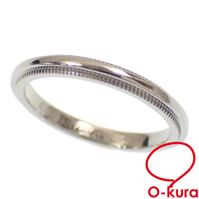 ティファニー ミルグレイン リング 5.5号 pt950 2mm幅 4095A