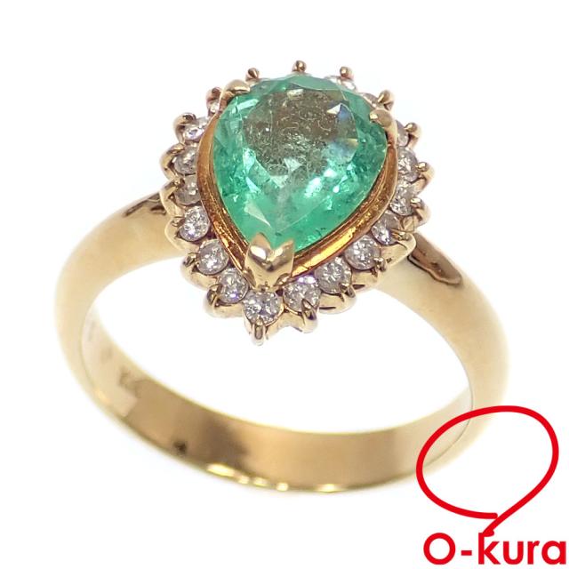 K18YG イエローゴールド エメラルド ダイヤモンド OTHER ピアス